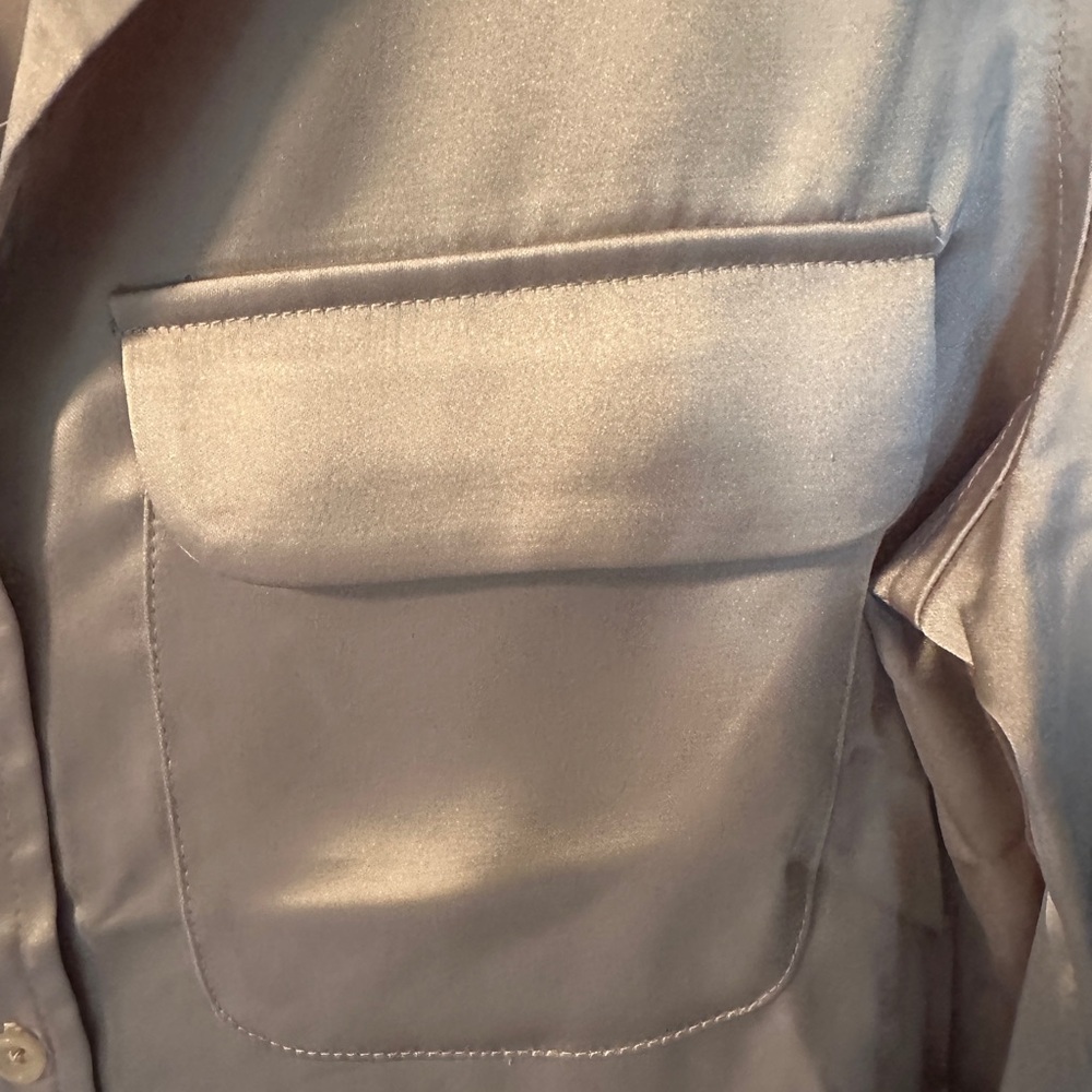 Satin shirt in Cream champagne by Alfani. - Picture 5 of 7